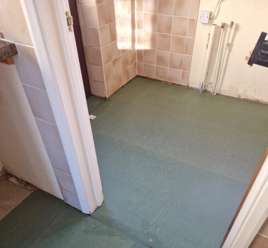 Water damaged floor replacement